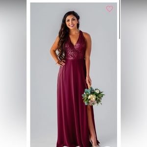 Kennedy blue Maya Bordeaux bridesmaid dress. Worn once